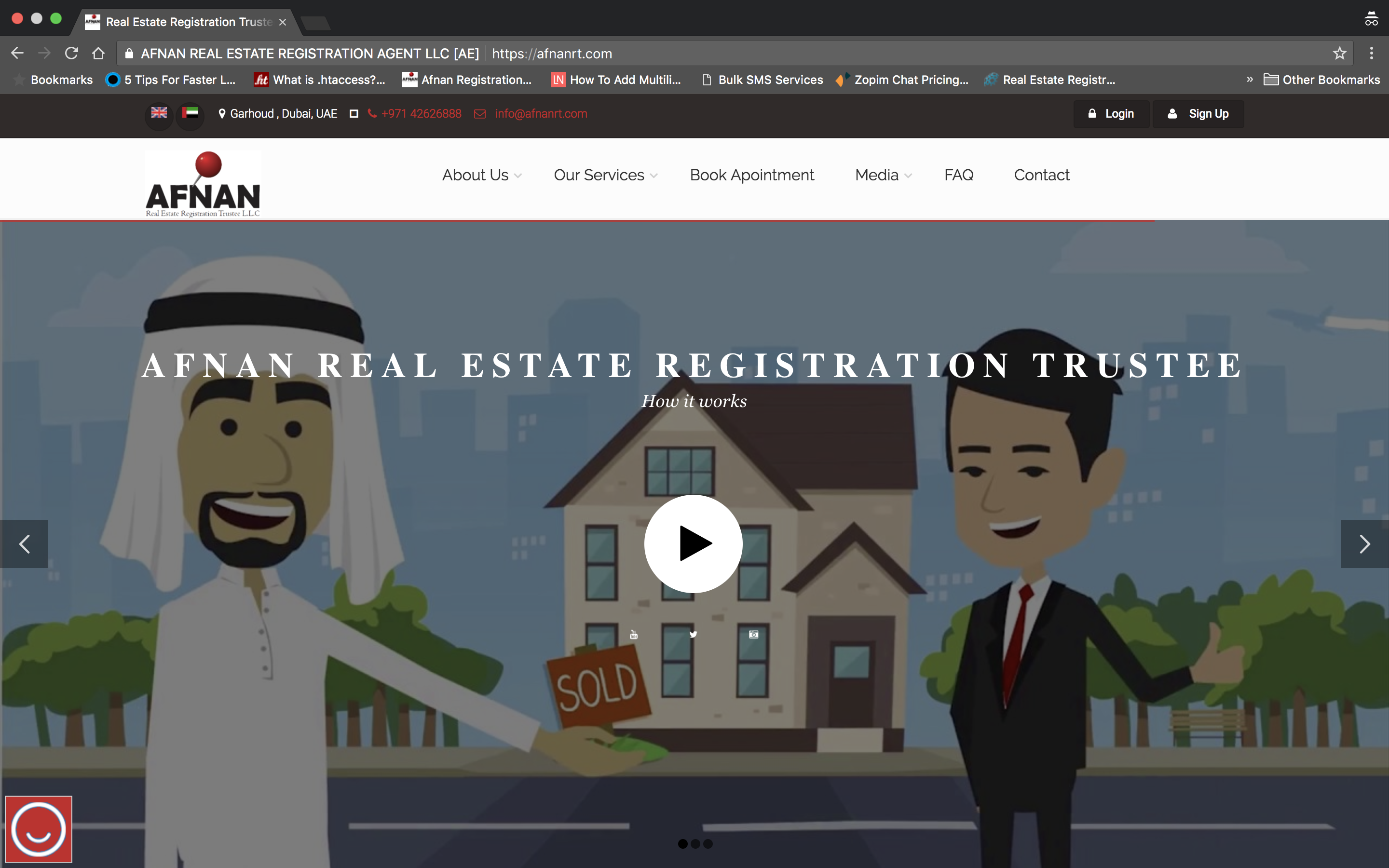 Afnan Real Estate Registration Trustee home page